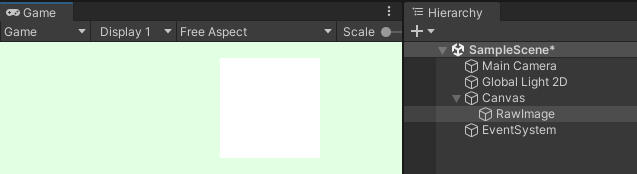 Unity RawImageのコンポーネントの画像