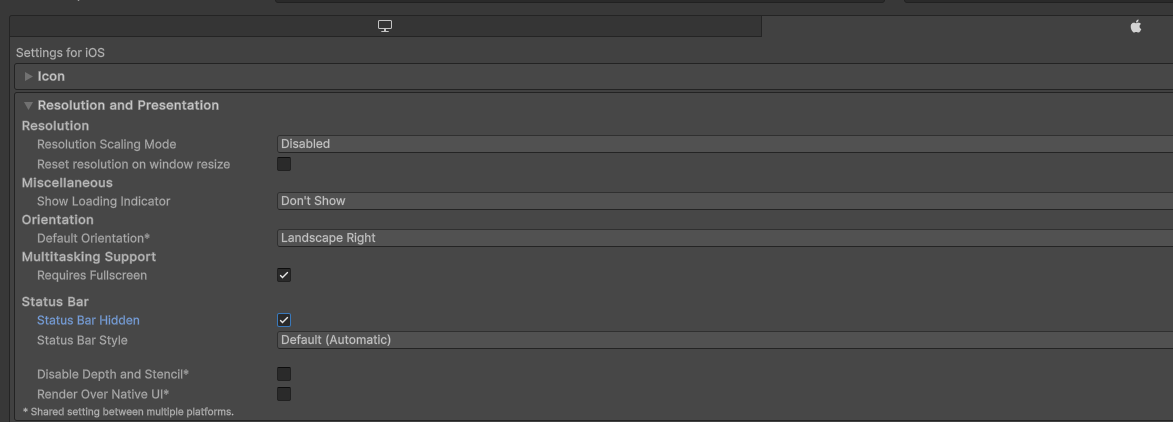 【Unity×iOS】ステータスバーを表示・非表示にする方法